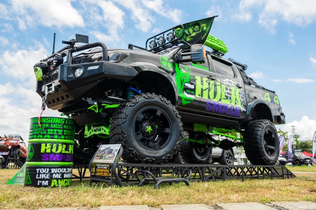 monster truck on a car show