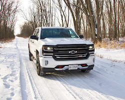 Chevrolet Silverado truck in snow