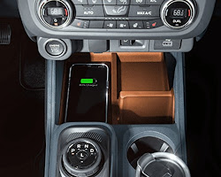 wireless charging pad in a truck