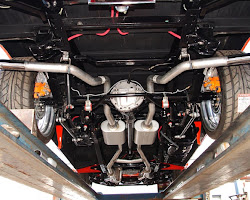 Truck with aftermarket exhaust system