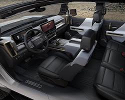 Luxurious truck interior with leather seats